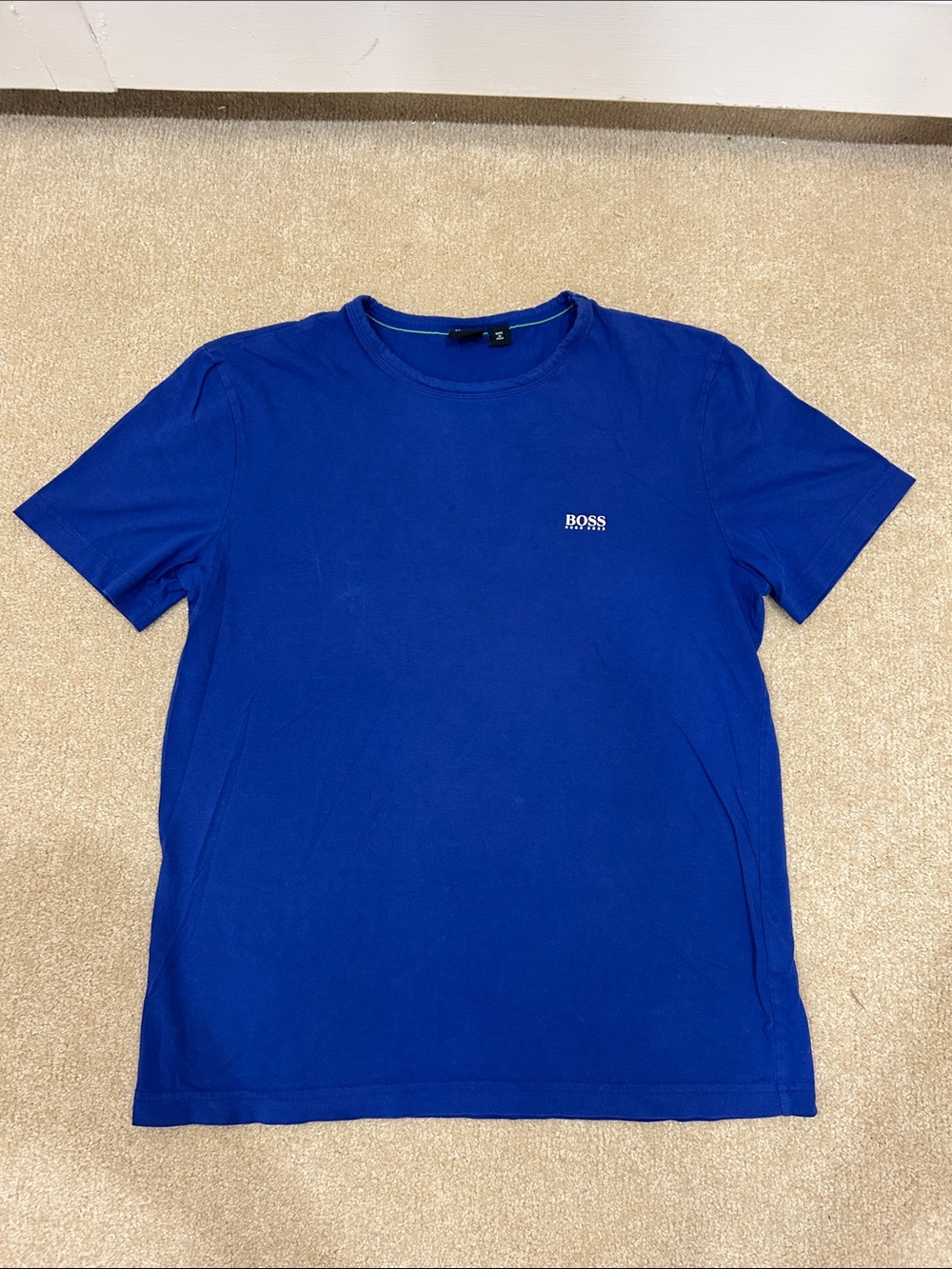 Hugo Boss Royal Blue Logo Crewneck Tee